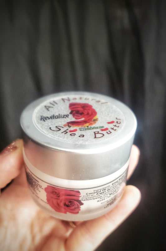 Rose Revitalize Shea Butter Face Cream .8oz Glass Jar
