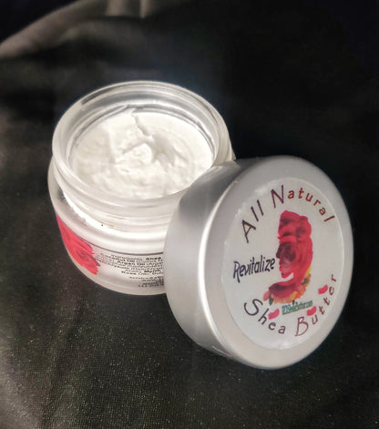 Rose Revitalize Shea Butter Face Cream .8oz Glass Jar