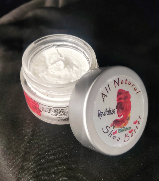 Rose Revitalize Shea Butter Face Cream .8oz Glass Jar