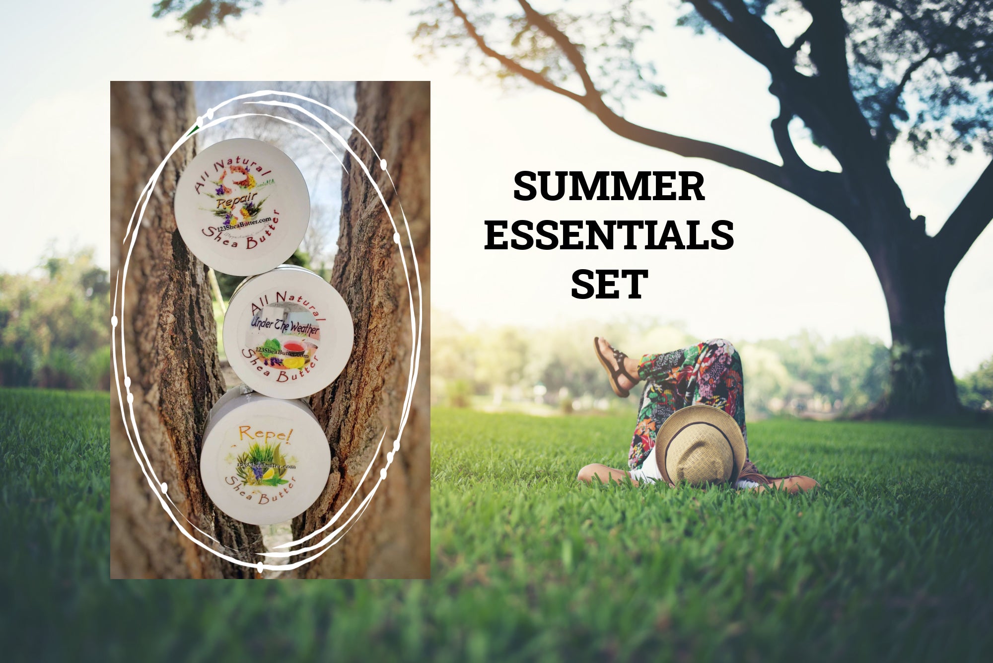 Summer Essentials Set 2oz Repair, 2oz Repel, 2oz Under the Weather Shea Butter Blends