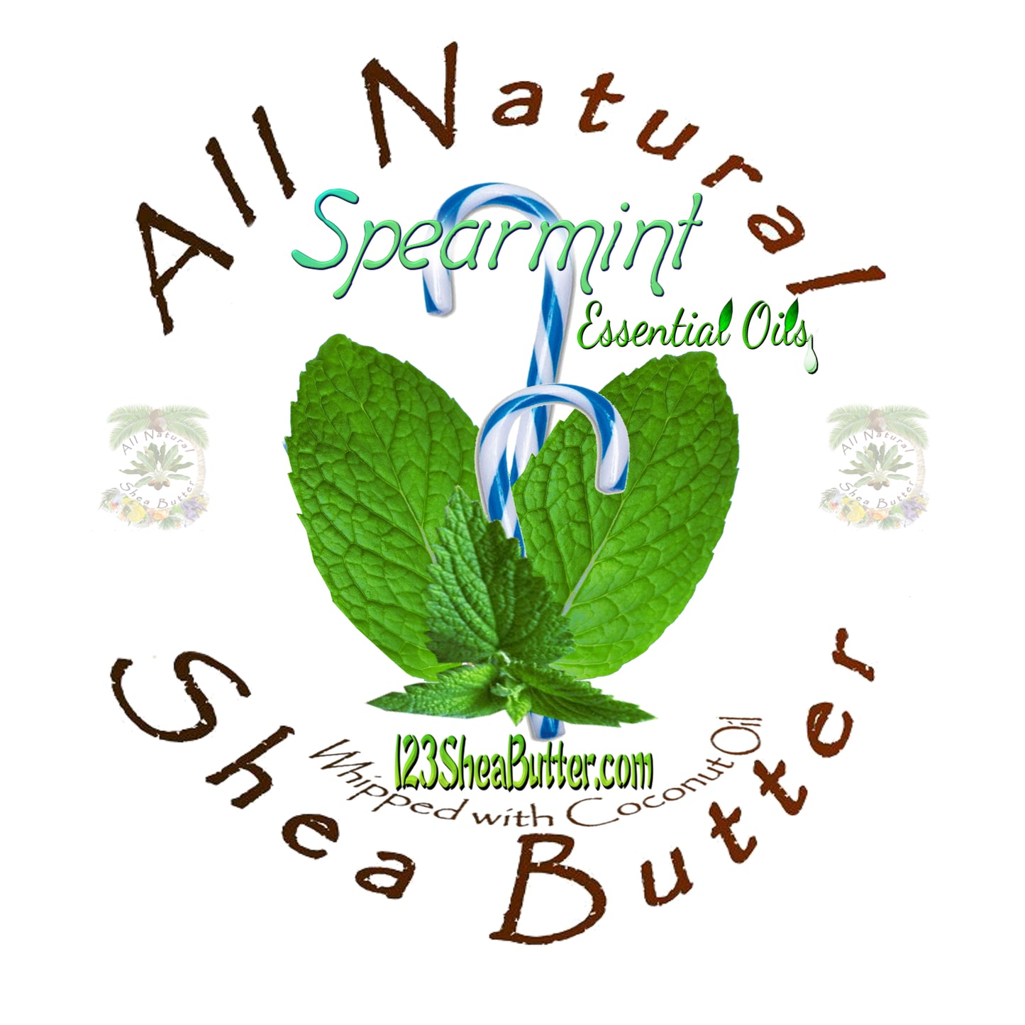 Spearmint Shea butter top label