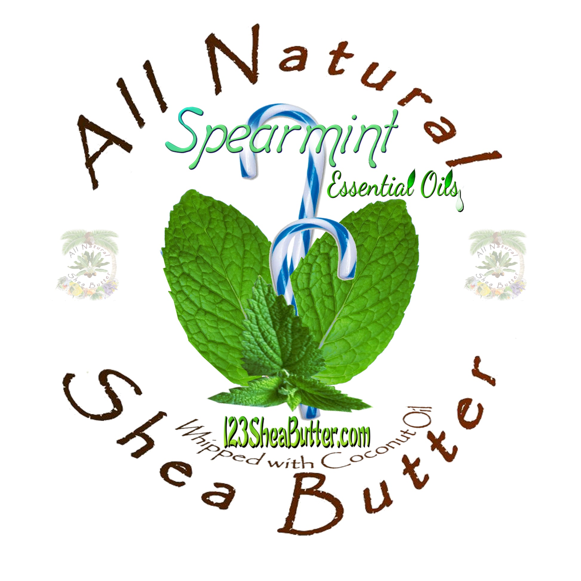 Spearmint Shea butter top label