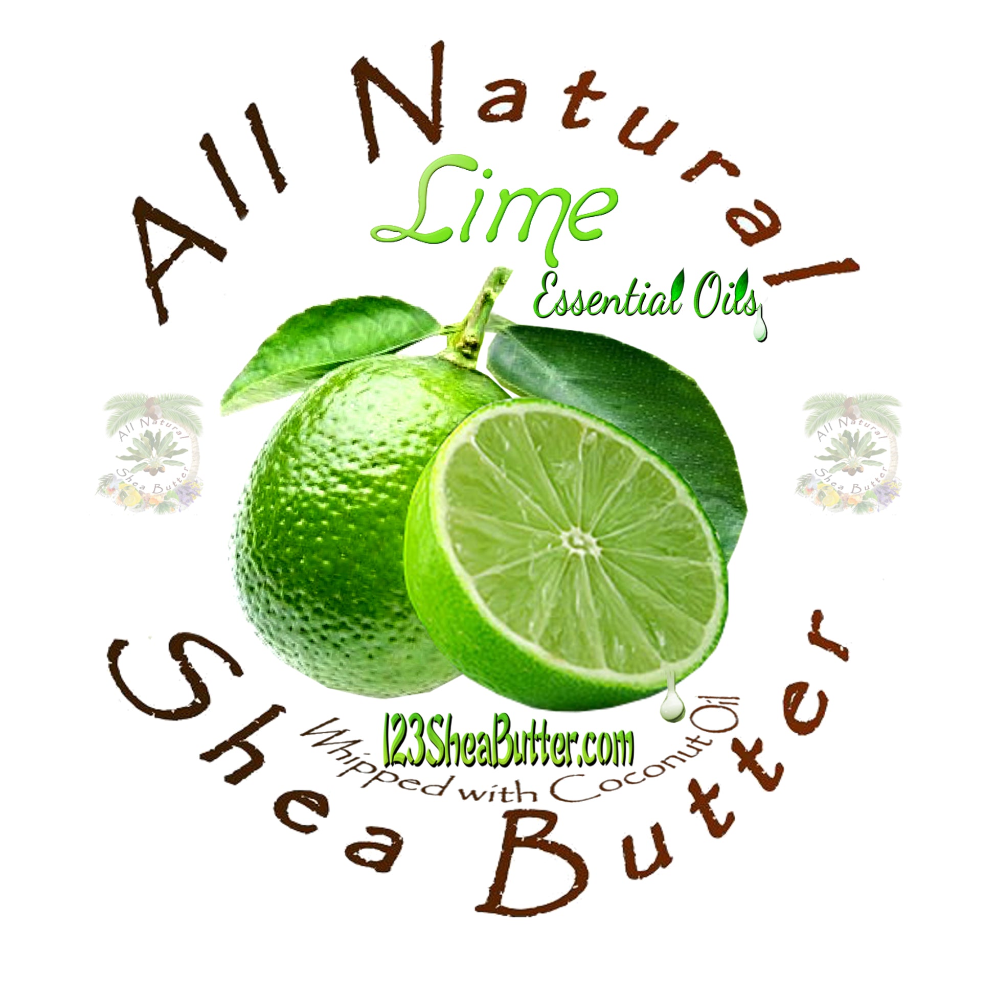 Lime Shea butter top label